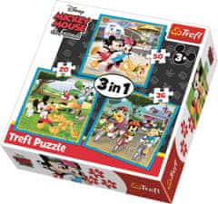 Trefl Puzzle Mickey Mouse in prijatelji 3v1 (20,36,50 kosov)