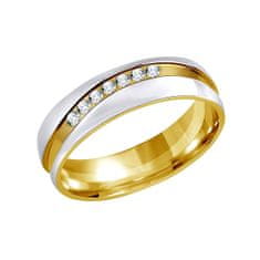 Silvego Poročni jekleni prstan za ženske MARIAGE RRC2050-Z (Obseg 56 mm)