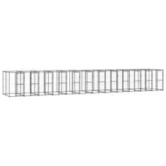 Vidaxl Zunanji pasji boks jeklo 29,04 m2