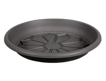 NAXOS plastični krožnik pod cvetlični lonček d18cm, antracit