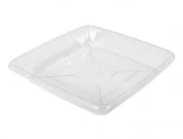 Krožnik AIR SQUARE plastičen prozoren 14x14cm
