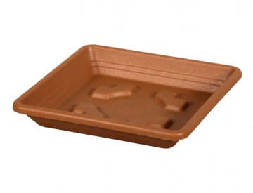 Nicoli Pladenj za cvetlične lončke QUADRATO plastični 42x42cm, terakota