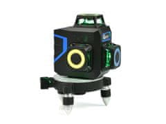 GEKO Akumulatorski zeleni 12 linijski gredbeni laserski nivelir + daljinski upravljalec