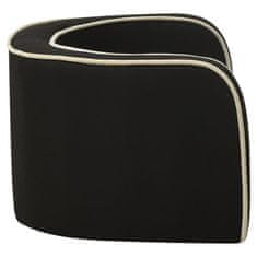 Vidaxl Zložljiv pasji kavč črn 76x71x30 cm s platneno pralno blazino