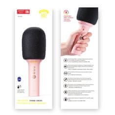 Joyroom JR-MC5 karaoke mikrofon, roza