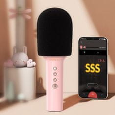 Joyroom JR-MC5 karaoke mikrofon, roza