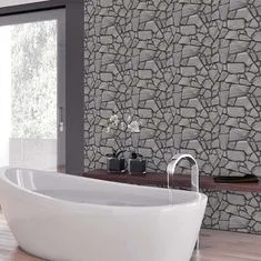 Netscroll Tridimenzionalne samolepljjive stenske nalepke z efektom izbočene skale, efect naravno izbočenih kamnov prinese pridih narave v vaš dom ali pisarno, (10 kosov), RocksWall
