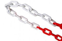 Beast Tools Opozorilna varnostna PVC veriga 5m bela-rdeča