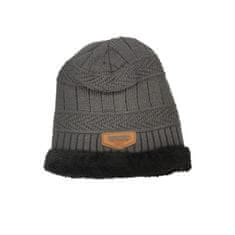 VivoVita Winter Beanie 2v1 – Termo kapa in šal, rjava/siva