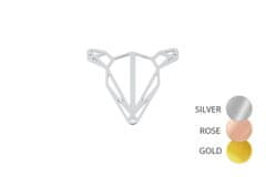 BeWooden broška Doe Steel Brooch iz kovine Rose Doe Brooch