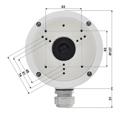 Hikvision DS-1280ZJ-S nosilec za ip kamero za video nadzor