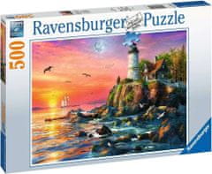Ravensburger Puzzle Svetilnik ob sončnem zahodu 500 kosov
