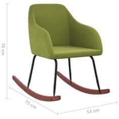 Vidaxl Gugalni stol svetlo zelen žamet
