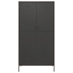 Greatstore Garderobna omara antracitna 90x50x180 cm jeklo