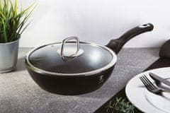 Black Silver Collection globoka ponev s pokrovom, 24 cm