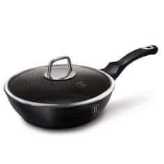 Black Silver Collection globoka ponev s pokrovom, 24 cm