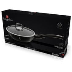 Black Silver Collection globoka ponev s pokrovom, 24 cm