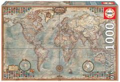 Educa Miniaturna sestavljanka Politični zemljevid sveta 1000 kosov