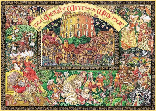 Ravensburger Puzzle Vesele dame iz Windsorja 1000 kosov