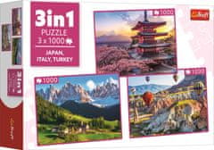 Trefl Puzzle Japonska, Italija, Turčija 3x1000 kosov