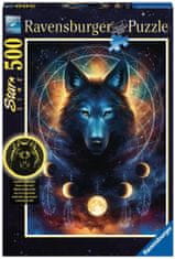 Svetleča sestavljanka Moon wolf 500 kosov