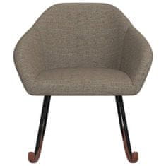 Vidaxl Gugalni stol taupe blago