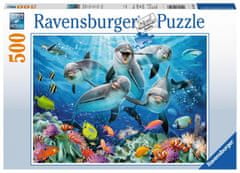 Ravensburger Puzzle Delfini na koralnem grebenu 500 kosov