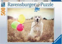 Ravensburger Puzzle Labradorec z baloni 500 kosov