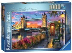 Ravensburger Puzzle Sončni zahod nad Tower Bridgeom 1000 kosov