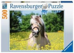 Ravensburger Puzzle Beli konj 500 kosov
