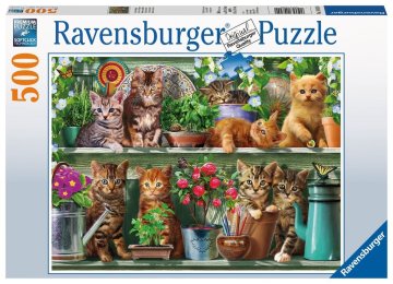 Ravensburger Puzzle Mačke na polici 500 kosov