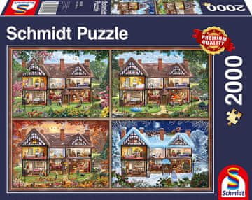 Schmidt Puzzle Koča v štirih letnih časih 2000 kosov