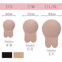 VivoVita Invisible Push-Up Bra, črna, M