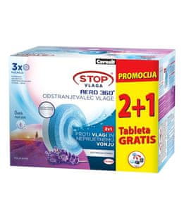 Ceresit Stop vlaga AERO 360° tableta sivka, 2 x 450 g + 1 tableta GRATIS
