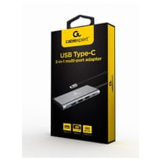 CABLEXPERT Adapter USB-C 3-v-1 3xUSB, HDMI, PD