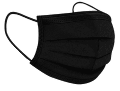 10x Odrasla zaščitna maska higienska – 3 slojna črna v zip vrečki