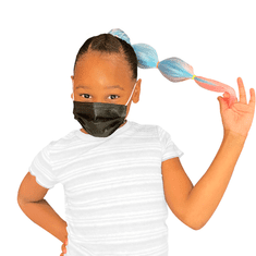 Safelab 10x Otroška zaščitna maska higienska – 3 slojna črna v zip vrečki