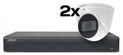 Dahua video nadzorni komplet sistem 16 kanalni IP ultra HD snemalnik + 2x turret kamera 4Mp / Motorizirana leča 98°~ 31° / nočni domet do 30m NVR4116HS-4KS2 + HDW1431T-ZS-2812-S4 /2