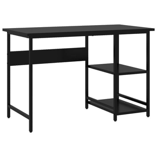 Vidaxl Računalniška miza črna 105x55x72 cm MDF in kovina