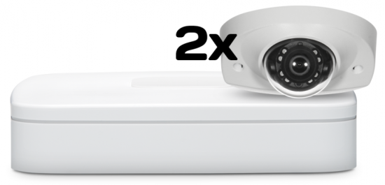 KJB video nadzorni paket 4 kanalni do 12Mp / 2x WizSense kamera (2595×1944) - 20fps / Leča 98° / LED domet do 50m NVR2104-I + HDBW3541F-AS-M /2