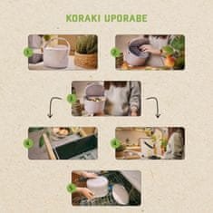 Skaza Organko Daily posodica za biološke odpadke, 3,3 L, črna