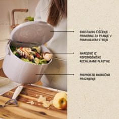 Skaza Organko Daily posodica za biološke odpadke, 3,3 L, svetlo siva