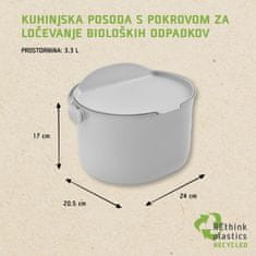 Skaza Organko Daily posodica za biološke odpadke, 3,3 L, črna