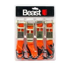 Beast Tools Set 4x trakov za privezovanje za avto 3m – gurtna