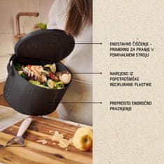 Skaza Organko Daily posodica za biološke odpadke, 3,3 L, črna