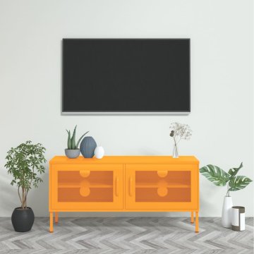 Vidaxl TV omarica gorčično rumena 105x35x50 cm jeklo