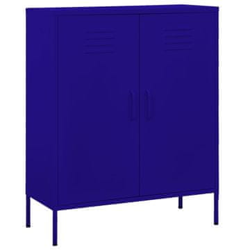 Vidaxl Omara za shranjevanje mornarsko modra 80x35x101,5 cm jeklo