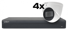 Dahua video nadzorni komplet sistem 16 kanalni IP ultra HD snemalnik + 4x turret kamera 4Mp / Motorizirana leča 98°~ 31° / nočni domet do 30m NVR4116HS-4KS2 + HDW1431T-ZS-2812-S4 /4