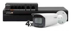 Dahua video nadzorni komplet sistem 16 kanalni snemalnik do 8Mp / Snemanje do 80Mbps / 4x kamera (3840×2160) / Motorizirana leča 113° – 31° NVR4116HS-4KS2 + B8501T-Z-S2 /4