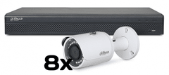 Dahua video nadzorni komplet sistem 16 kanalni IP ultra HD snemalnik + 8x BULLET kamera 4Mp / vidni kot 93° / nočni domet do 30m / Brezplačna aplikacija za telefon NVR4116HS-4KS2 + HFW1431S-S4 /8